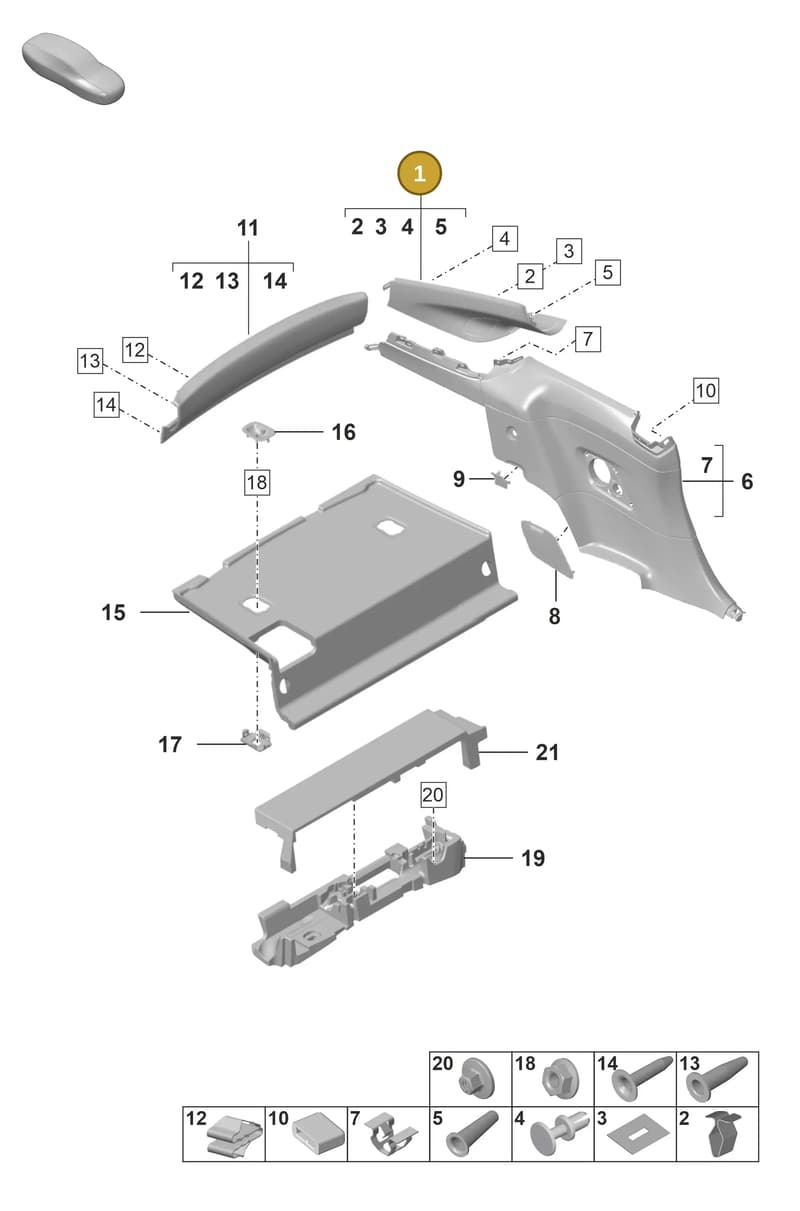 992867287GOH7 — Porsche 911 (2018-2024) diagram p53807250, position 1