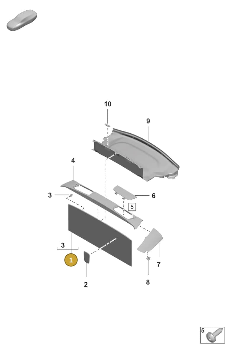 992867403AAOX7 — Porsche 911 (2020-2022) diagram p53807300, position 1