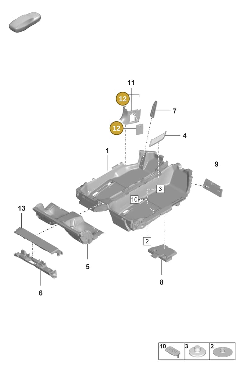 992867926OG6 — Porsche 911 (2018-2024) diagram p53807100, position 12