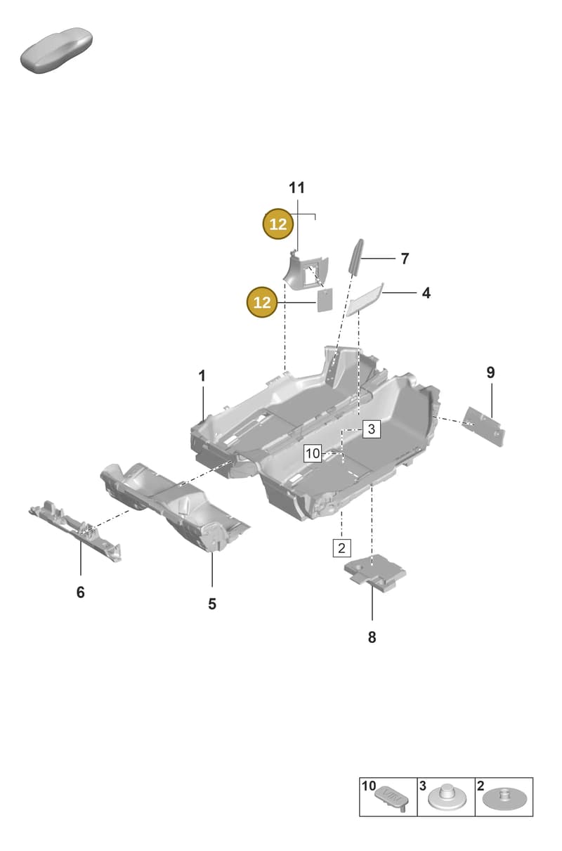 992867926OG6 — Porsche 911 (2018-2024) diagram p53807110, position 12