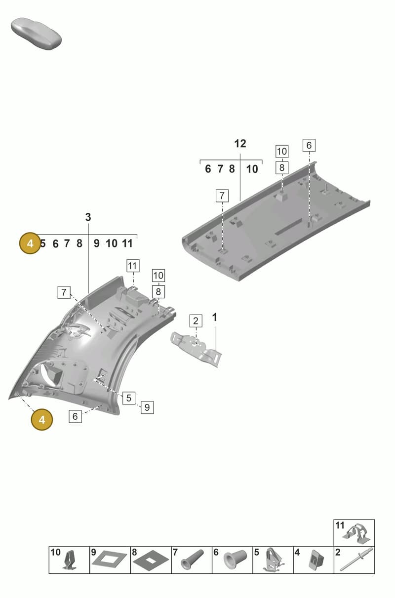 992867971 — Porsche 911 (2024-2025) diagram p53807220, position 4