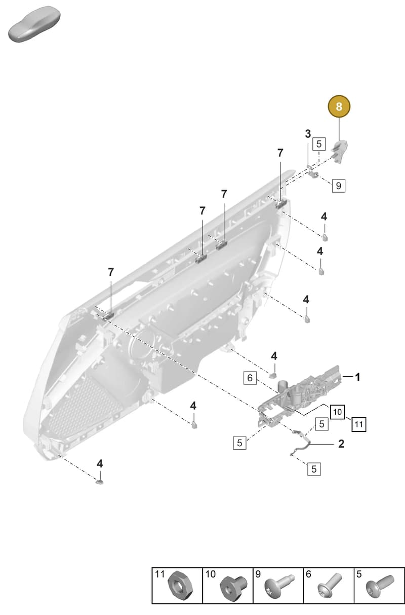 992868537AOG6 — Porsche GT3 RS (2021-) diagram p59808901, position 8