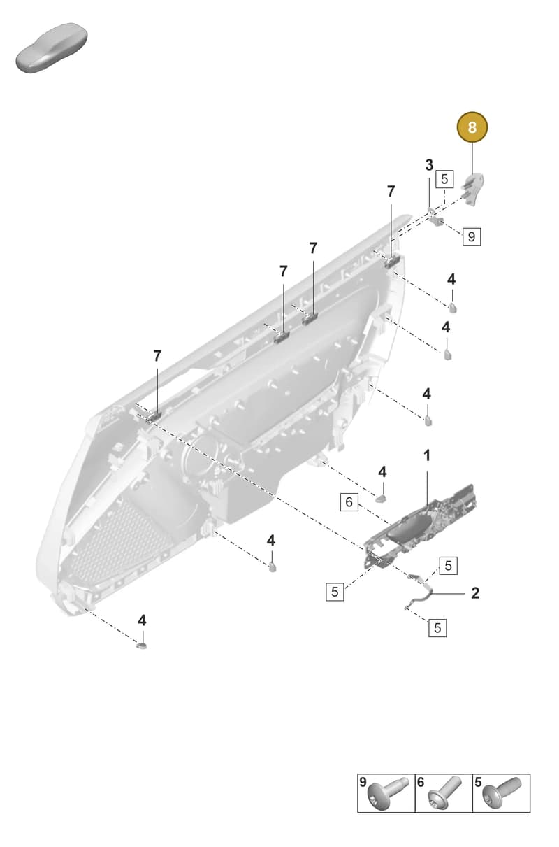 992868537AOH7 — Porsche GT3 RS (2021-) diagram p53808900, position 8
