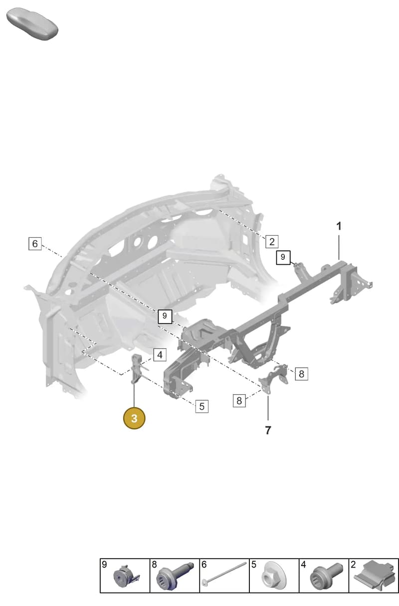 992868553 — Porsche 911 (2020-2022) diagram p57809200, position 3