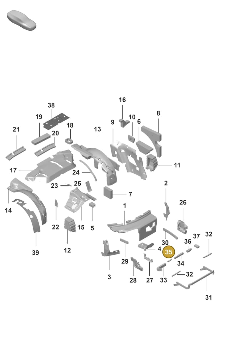 992868893 — Porsche 911 (2020-2022) diagram p53807800, position 35