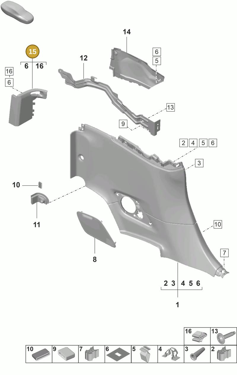992868895AID9 — Porsche 911 (2024-2025) diagram p53807320, position 15