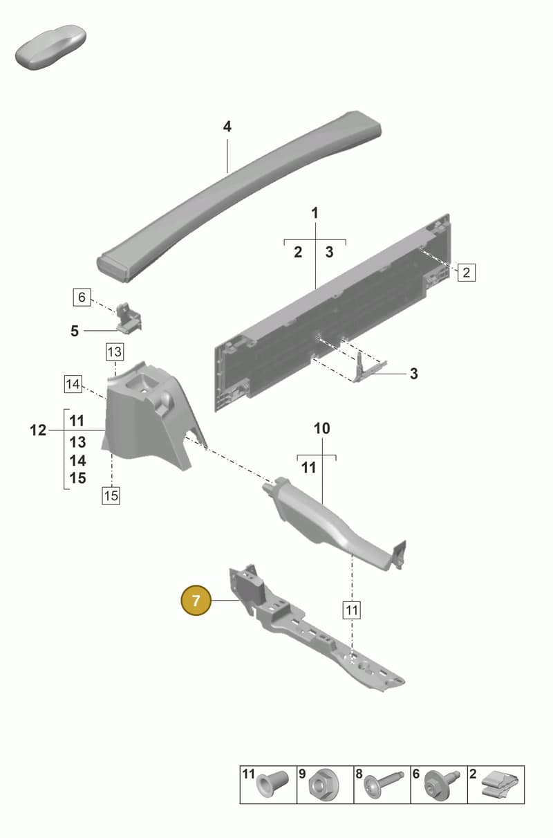 992868924 — Porsche 911 (2018-2024) diagram p53807310, position 7