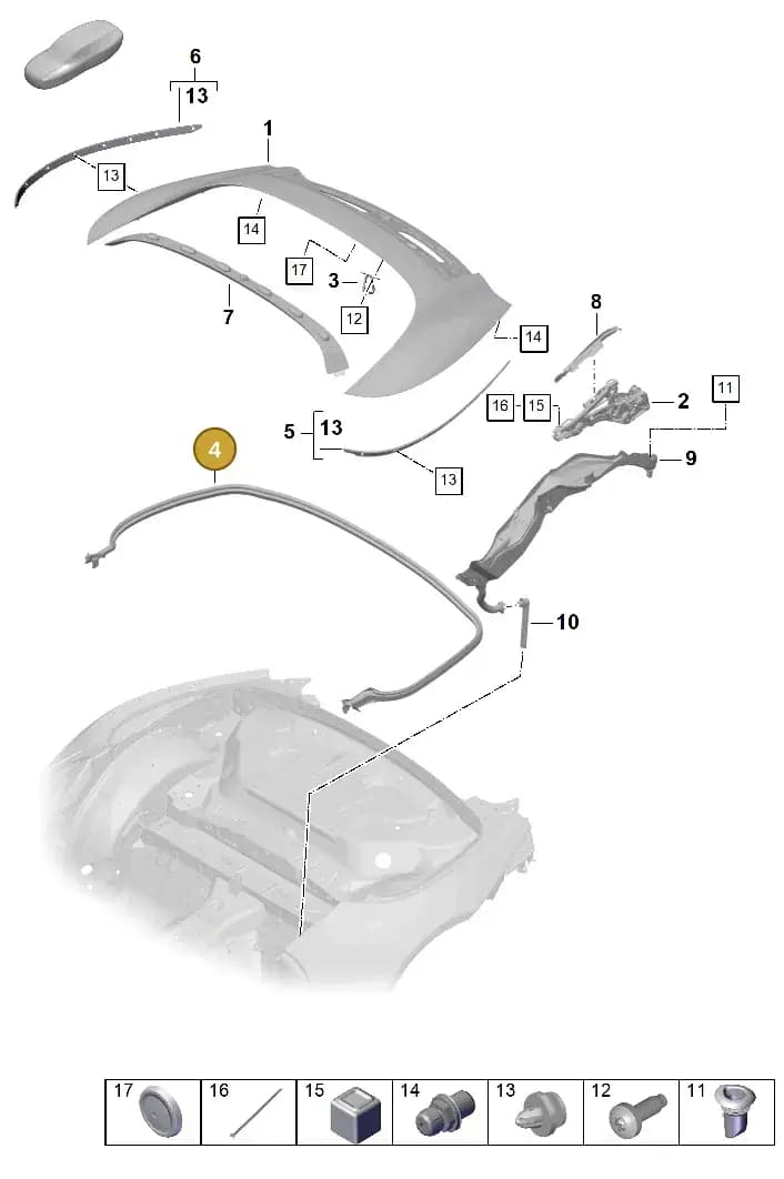 992871196D — Porsche 911 (2024-2025) diagram p63811060, position 4