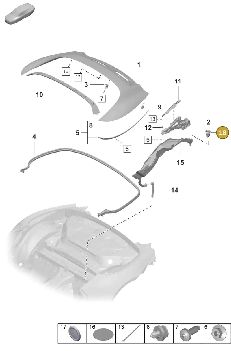 992871418A — Porsche 911 (2018-2024) diagram p53811060, position 18