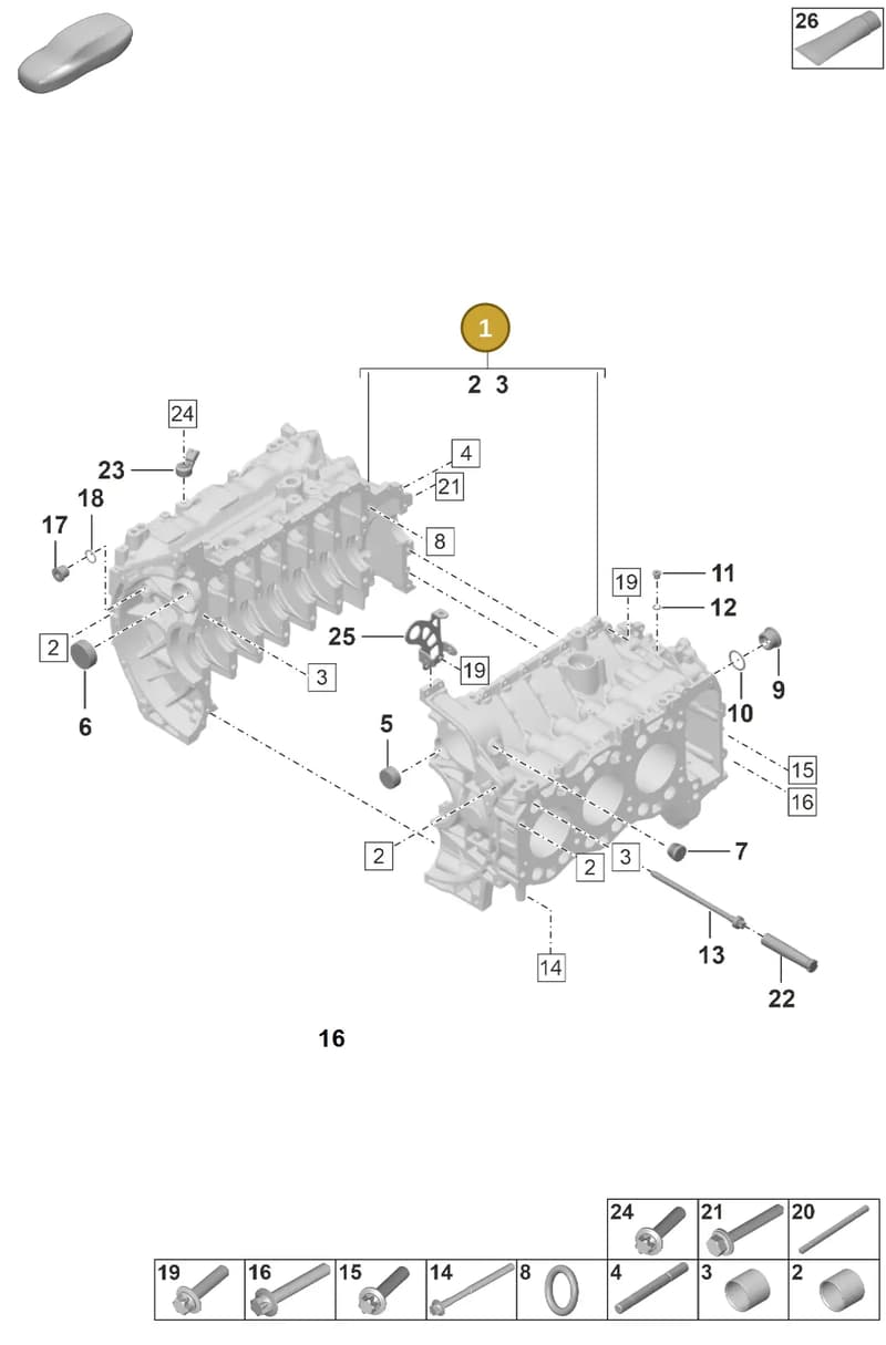 992880201CTRU — Porsche 911 (2018-2024) diagram p53000002, position 1