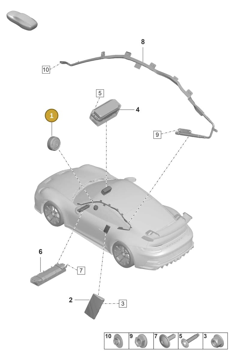 992880201CTSR — Porsche GT3 RS (2021-) diagram p59812050, position 1