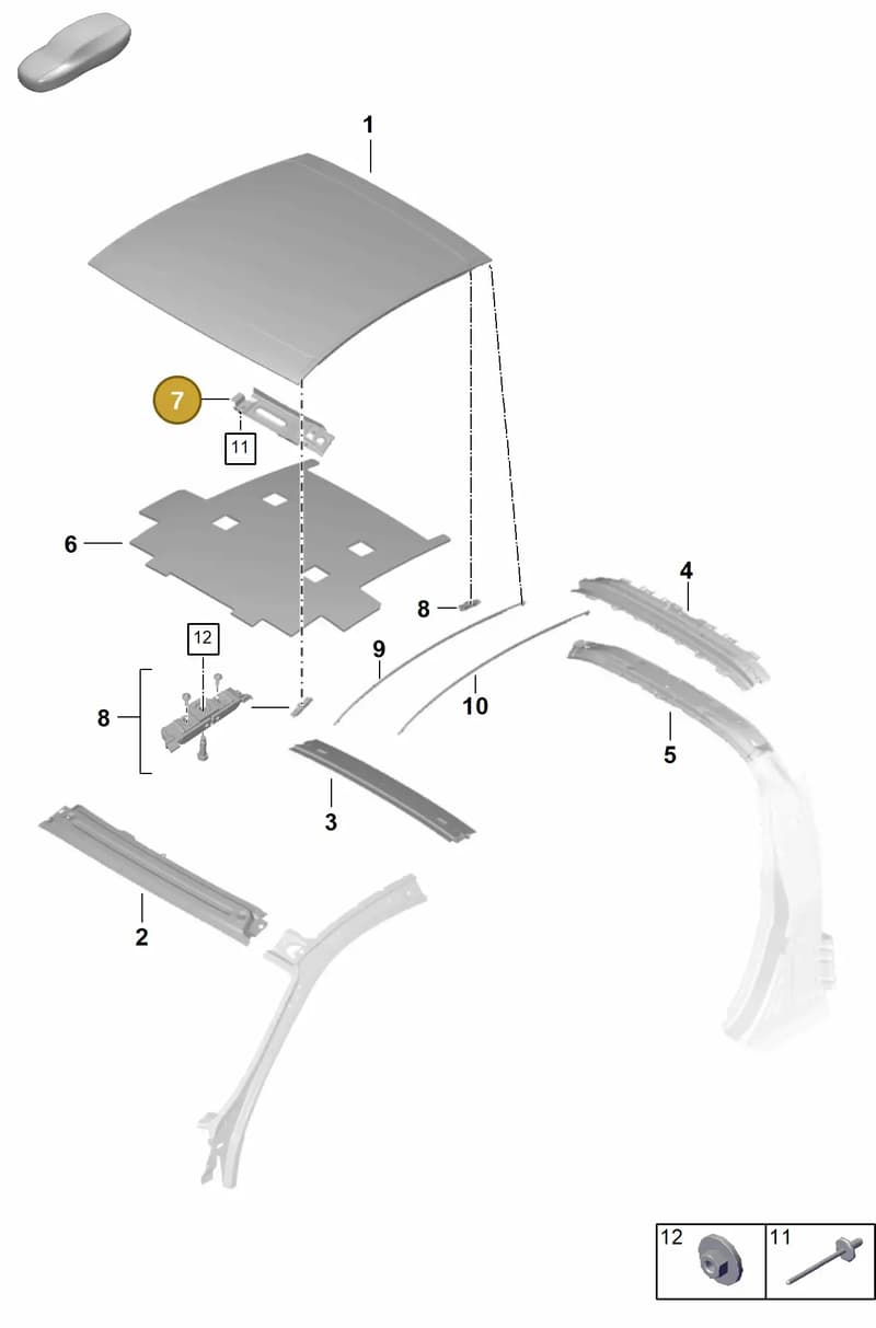 992880619GRV — Porsche 992 Carrera Coupe (2024-) diagram p63801450, position 7