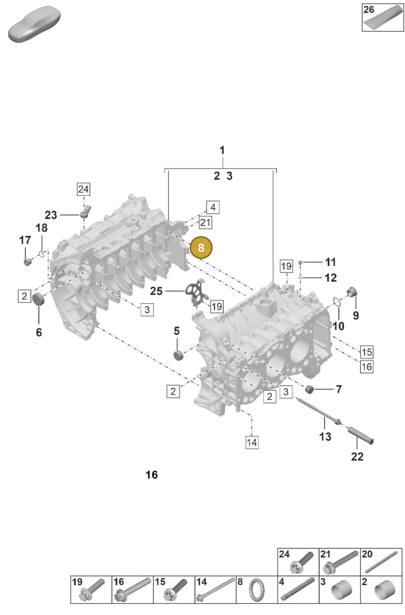 992880741E — Porsche 911 (2024-2025) diagram p53000002, position 8
