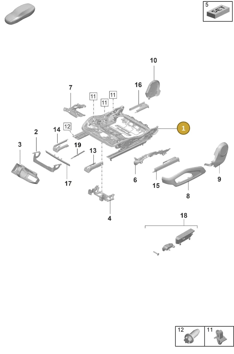 992881105G — Porsche Taycan Sport Turismo (2019-2024) diagram p56817120, position 1
