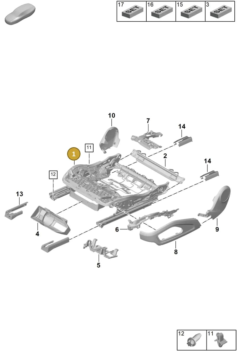 992881105G — Porsche 911 (2024-2025) diagram p63817120, position 1