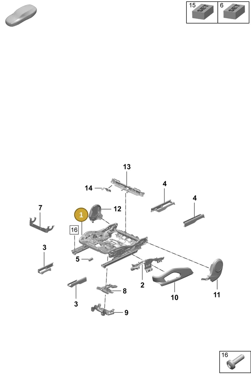 992881105G — Porsche Macan (2024-2024) diagram p61817120, position 1