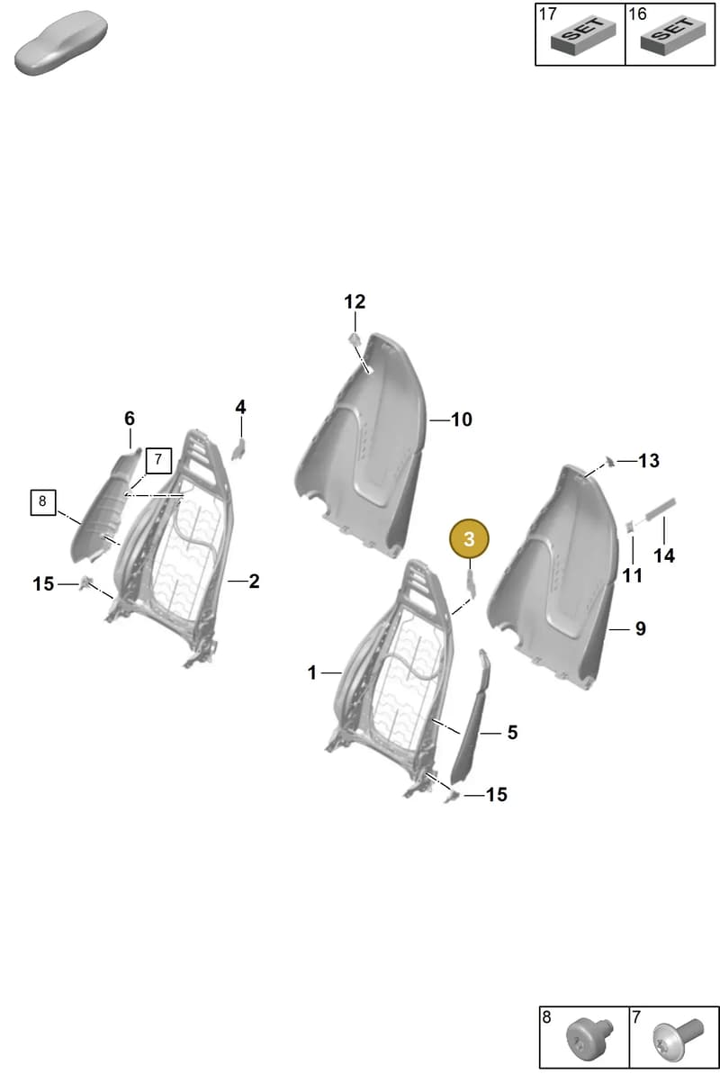 992881363C — Porsche 911 (2024-2025) diagram p63817000, position 3
