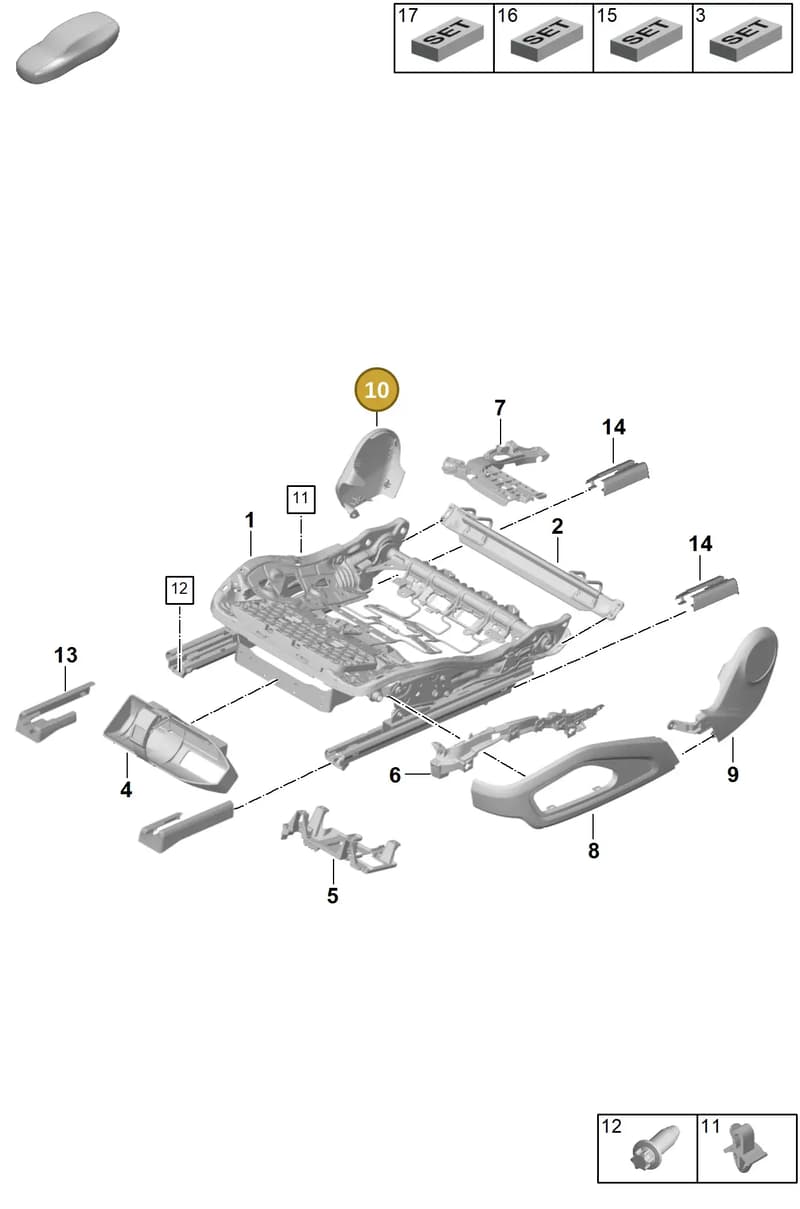 992881458A1E0 — Porsche 911 (2024-2025) diagram p63817120, position 10