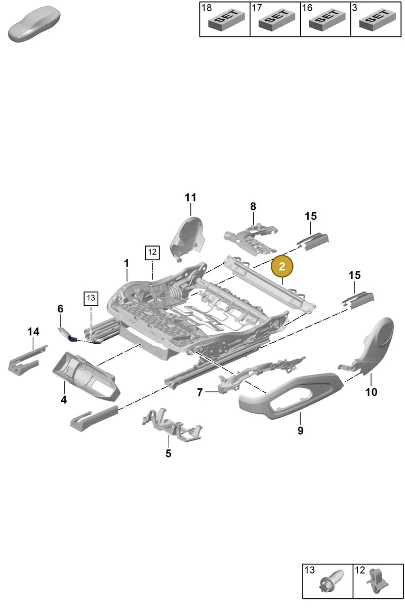 992881545 — Porsche 911 (2024-2025) diagram p63817100, position 2