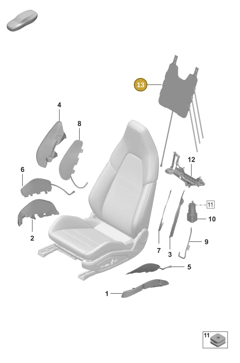 992881710C — Porsche 911 (2024-2025) diagram p53817620, position 13