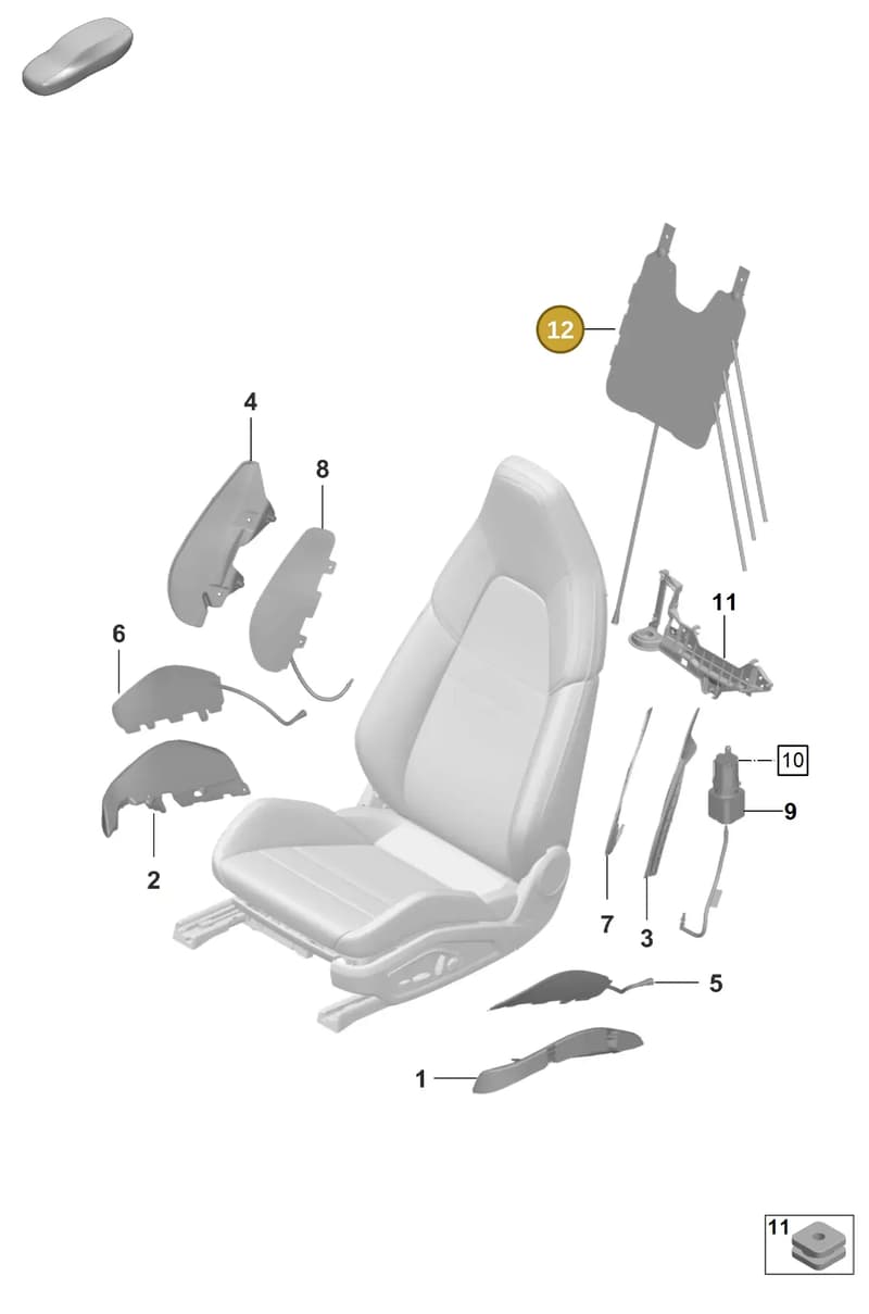 992881710D — Porsche 911 (2021-2022) diagram p59817620, position 12