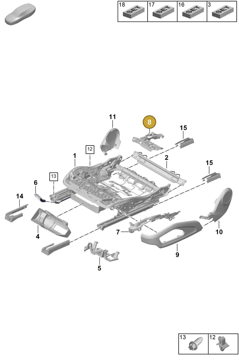 992881744 — Porsche 911 (2024-2025) diagram p63817100, position 8