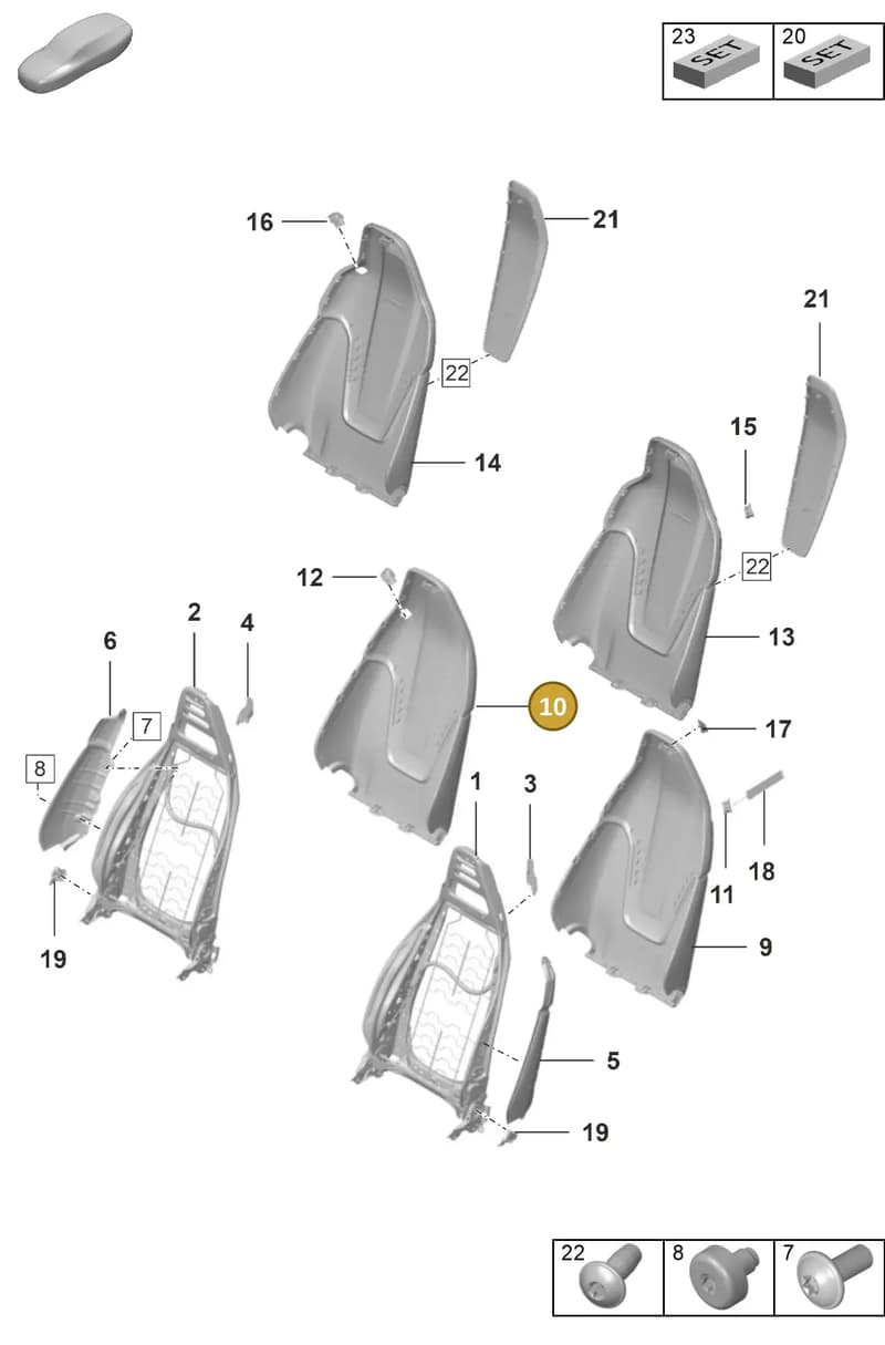 992881972FOY2 — Porsche GT3 RS (2021-) diagram p53817000, position 10