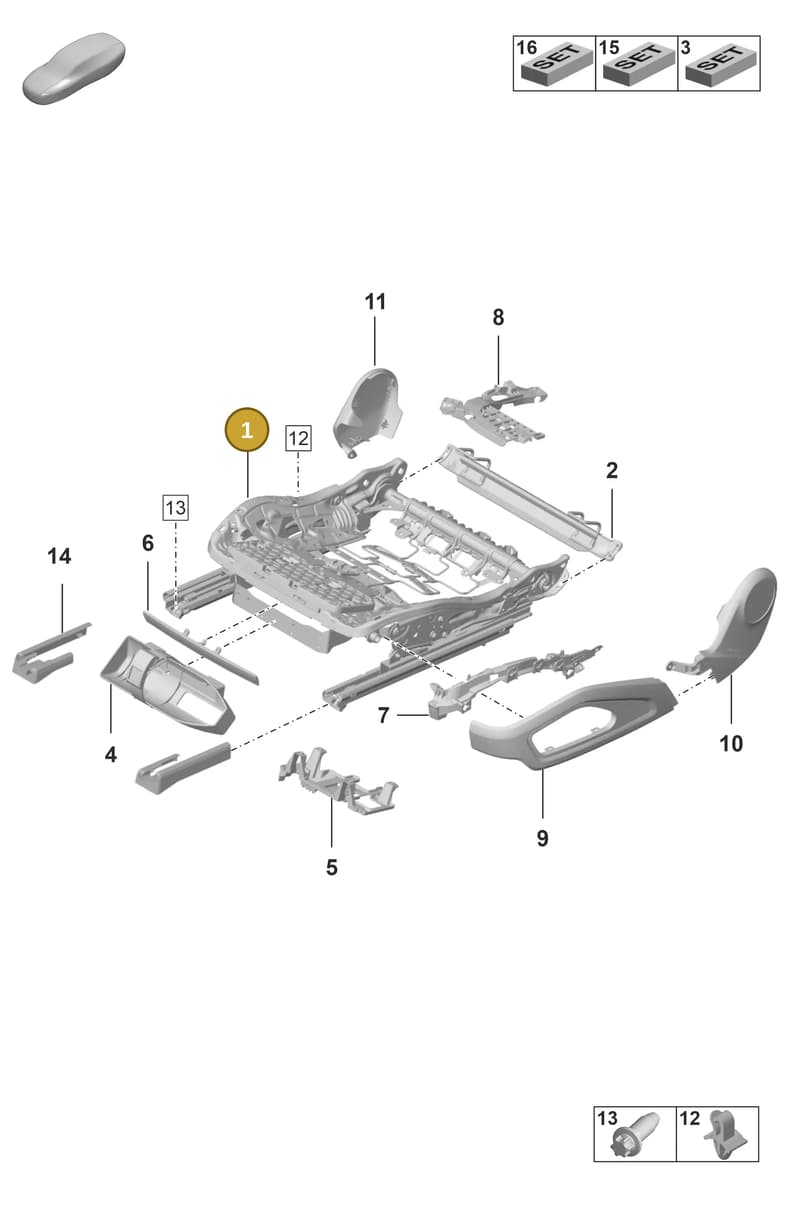 992882026AY — Porsche 911 (2021-2022) diagram p53817120, position 1