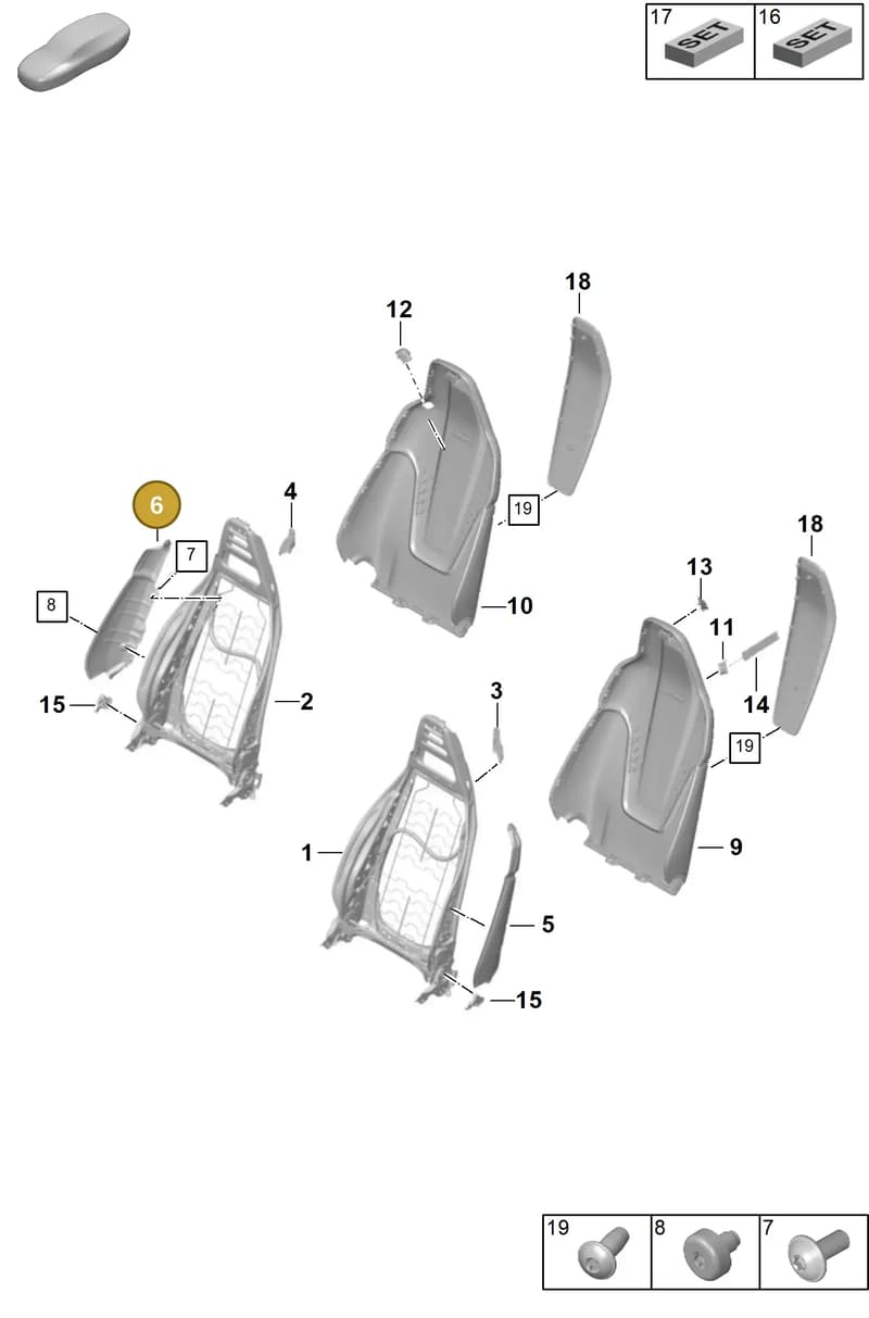992882354A — Porsche 911 (2024-2025) diagram p63817020, position 6