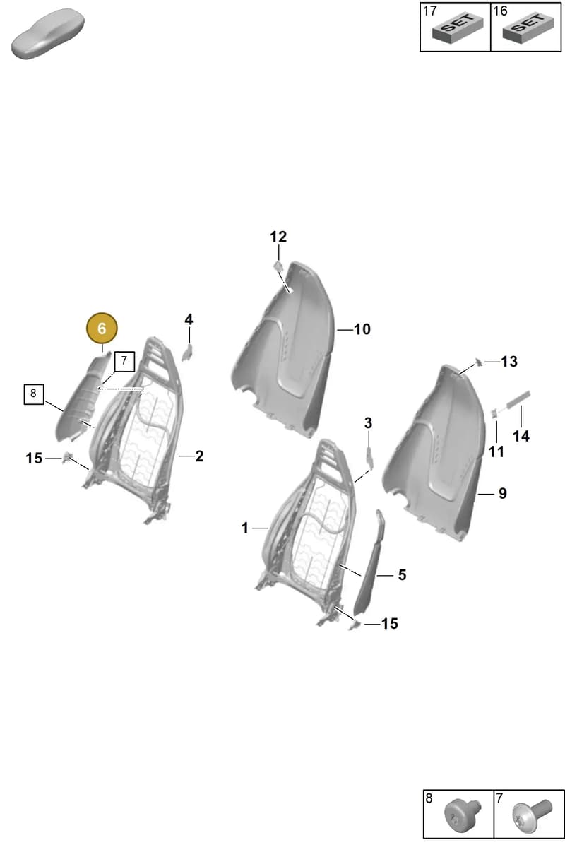 992882354A — Porsche 911 (2024-2025) diagram p63817000, position 6