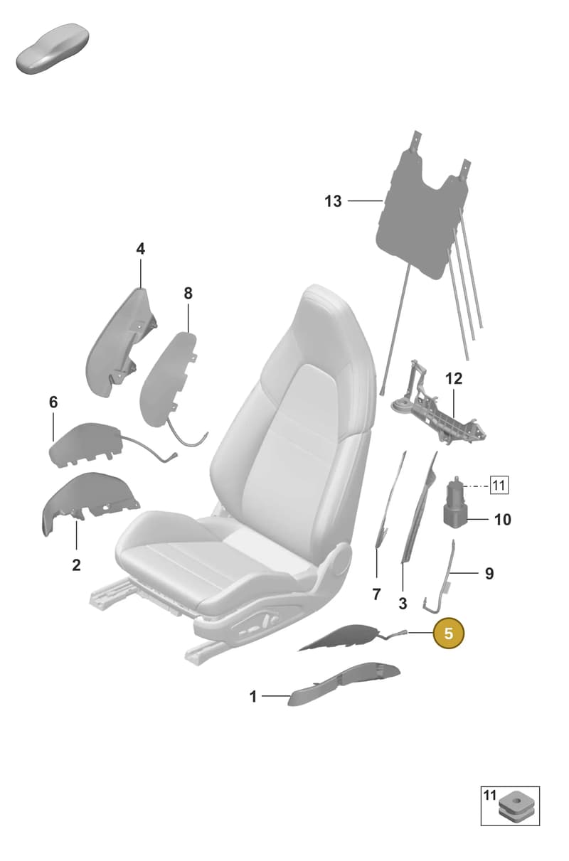 992882385 — Porsche 911 (2018-2024) diagram p53817620, position 5