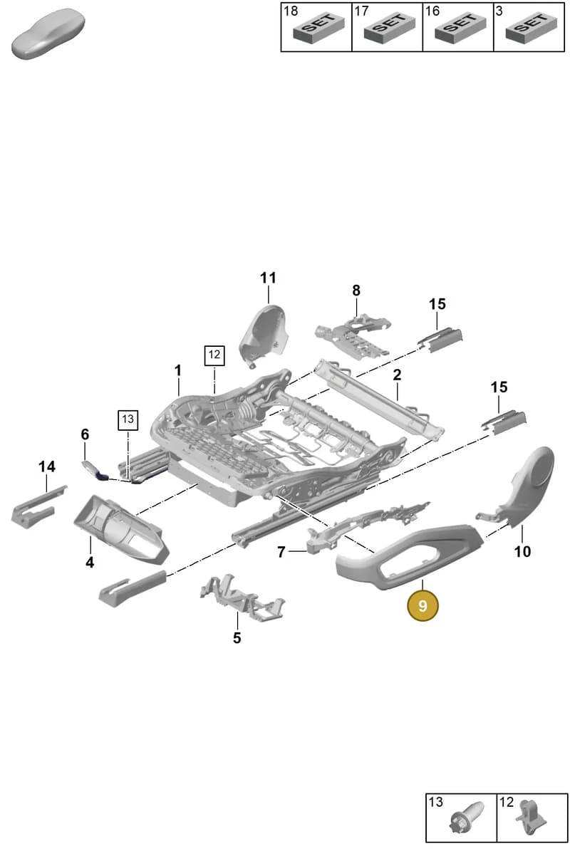 992882523OS8 — Porsche 992 Carrera Coupe (2024-) diagram p63817100, position 9
