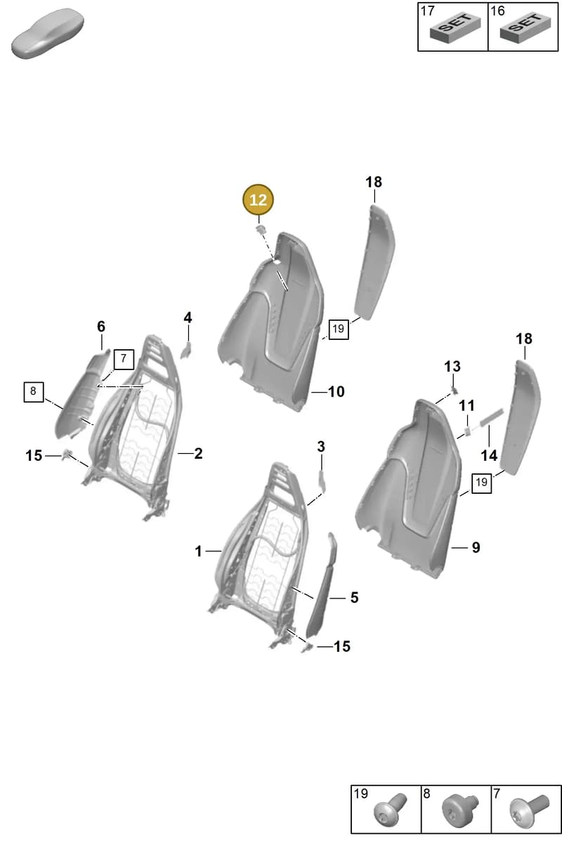 992882642DOS8 — Porsche 992 Carrera Coupe (2024-) diagram p63817020, position 12