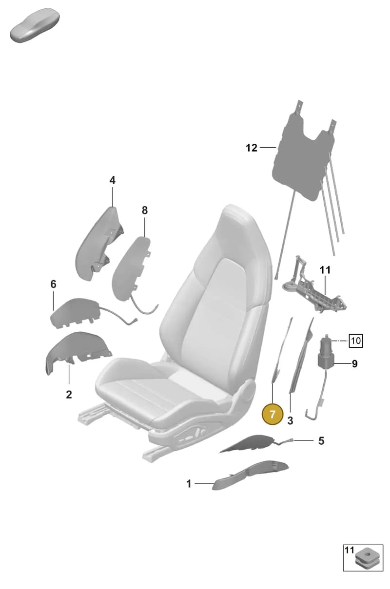 992882771 — Porsche 911 (2021-2022) diagram p59817620, position 7