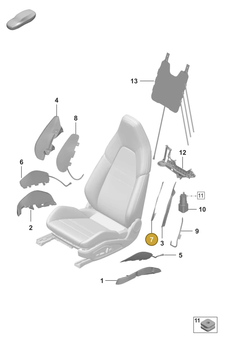 992882771 — Porsche 911 (2024-2025) diagram p53817620, position 7