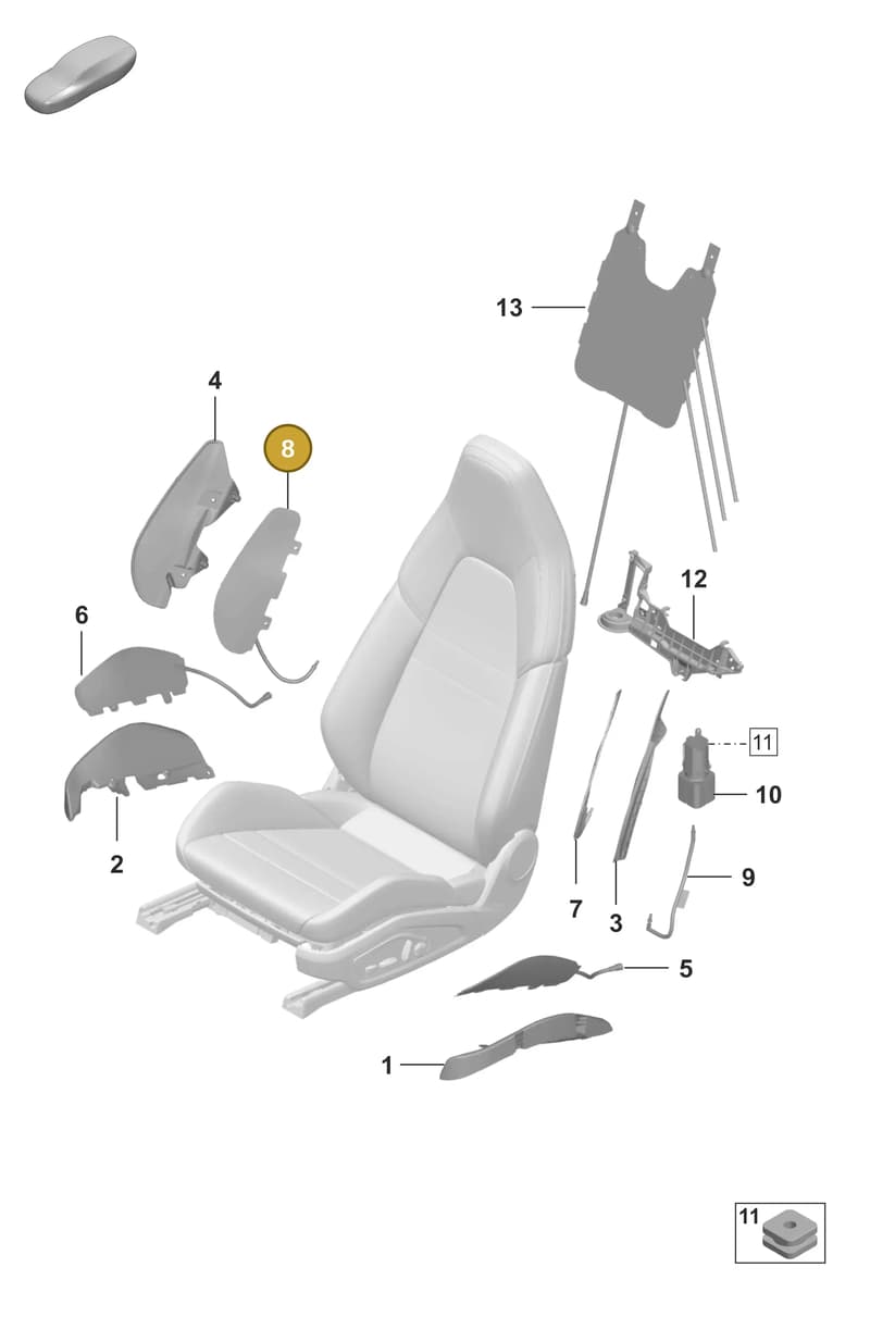 992882772 — Porsche 911 (2024-2025) diagram p53817620, position 8