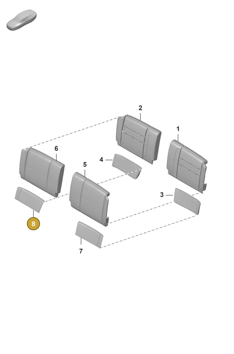 992883404FHTA — Porsche 911 (2018-2024) diagram p53818330, position 8