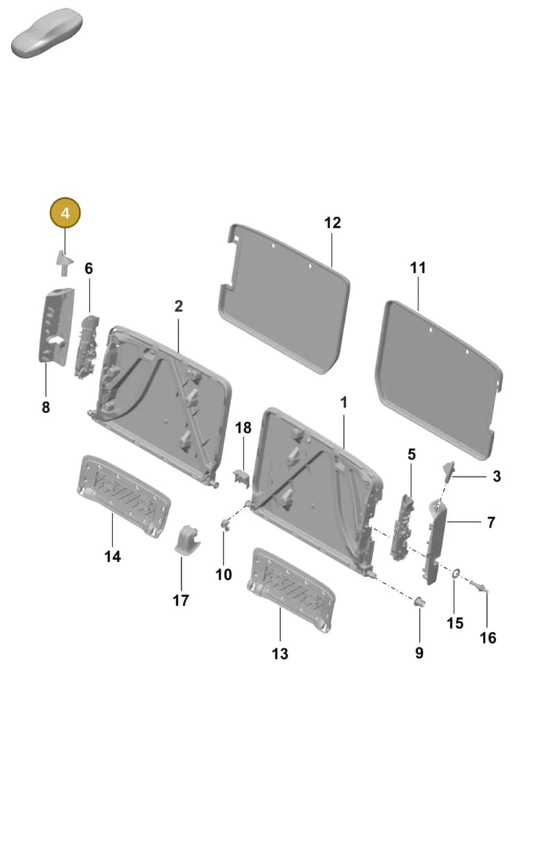 9928856441E0 — Porsche 992 Sport Classic (2020-) diagram p57818000, position 4