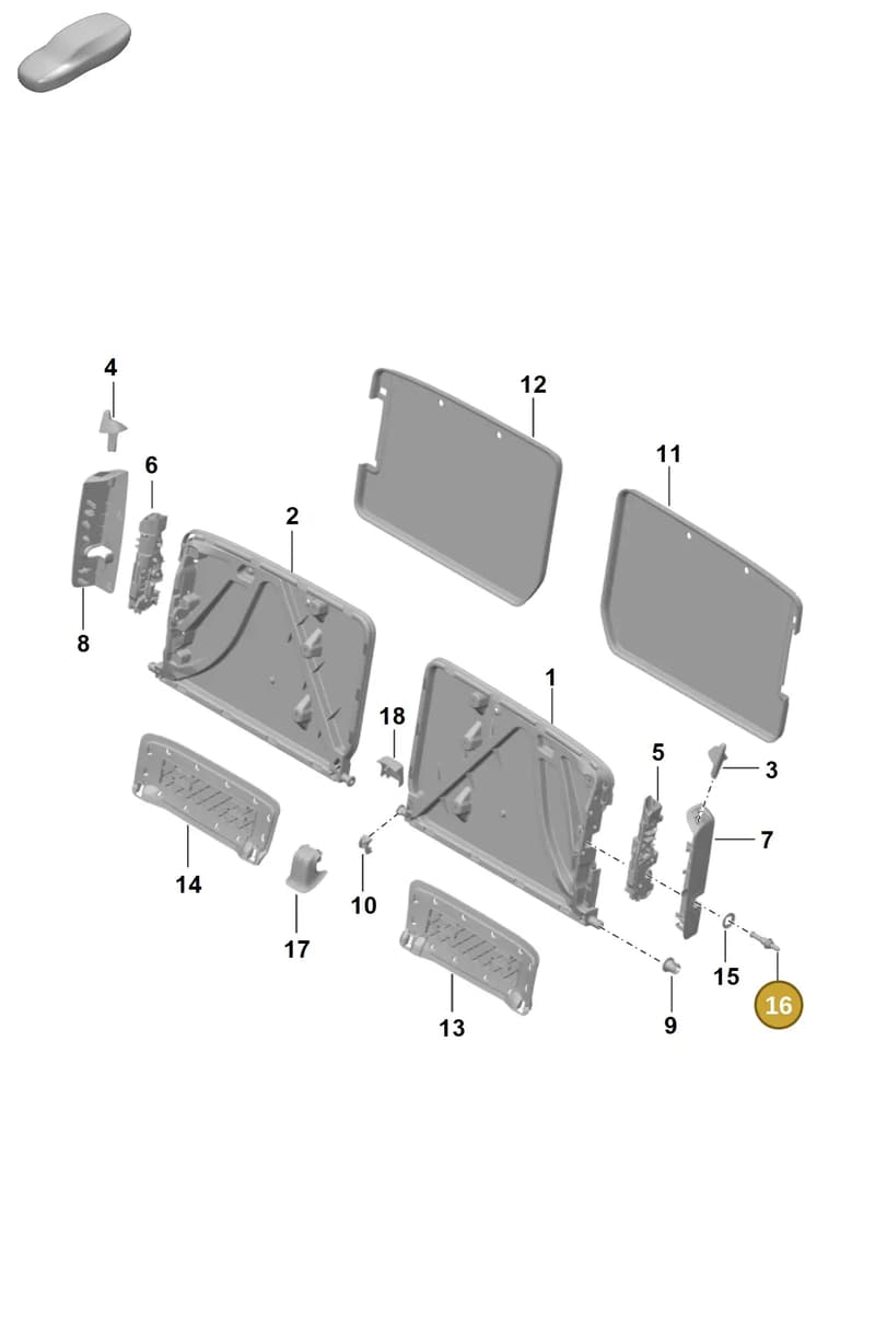 992885731A — Porsche 911 (2024-2025) diagram p63818000, position 16