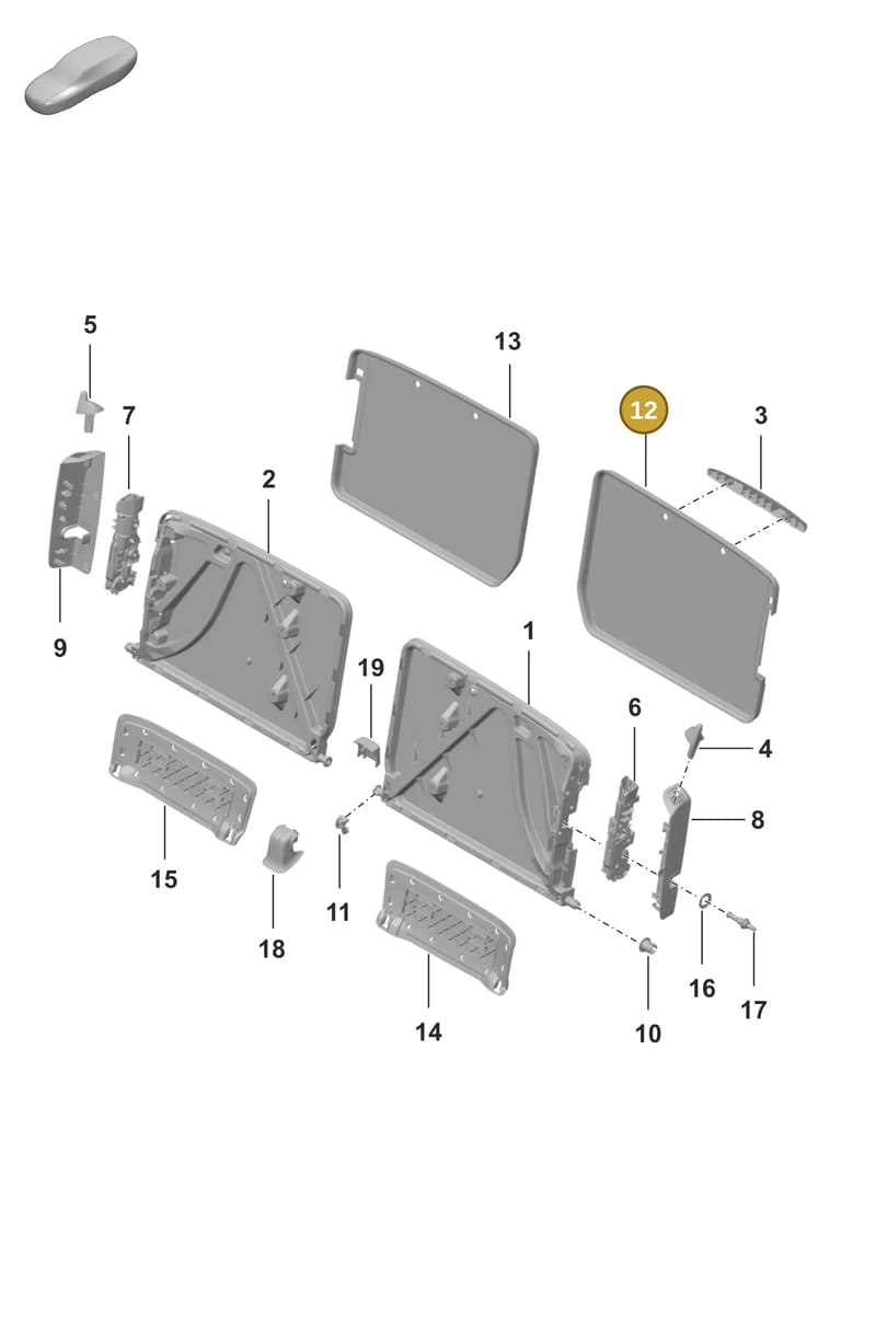 992885787OX7 — Porsche 911 (2018-2024) diagram p53818000, position 12