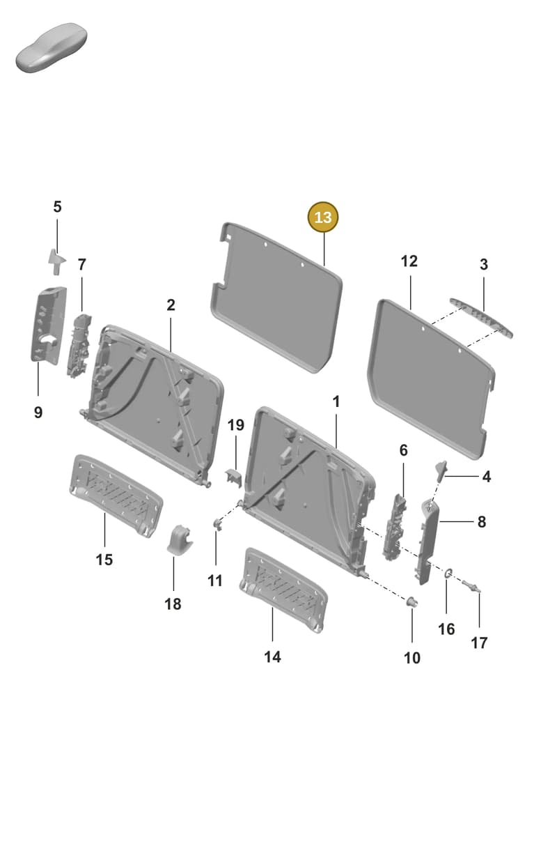 992885788AOU6 — Porsche 911 (2018-2024) diagram p53818000, position 13