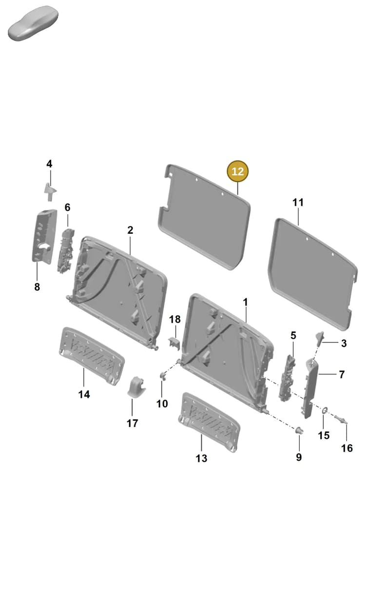 992885788AOX7 — Porsche 992 Carrera Coupe (2024-) diagram p63818000, position 12