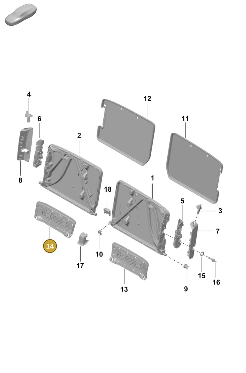 992886266 — Porsche 911 (2020-2022) diagram p57818000, position 14