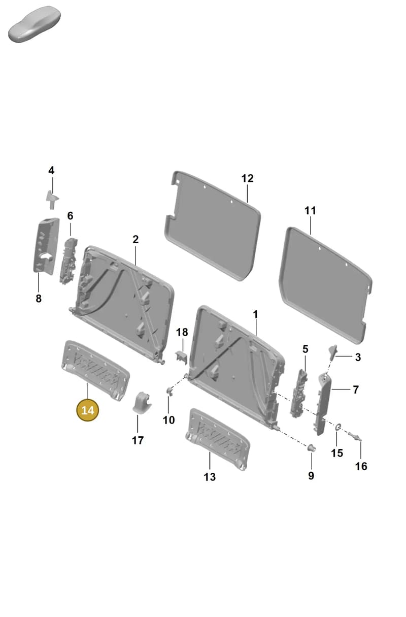 992886266 — Porsche 911 (2024-2025) diagram p63818000, position 14