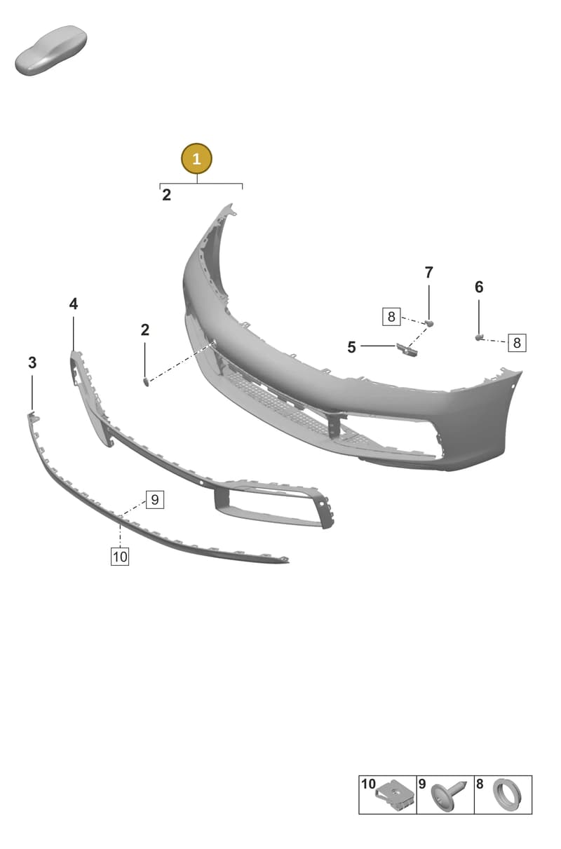 992898010B — Porsche 911 (2018-2024) diagram p53802000, position 1