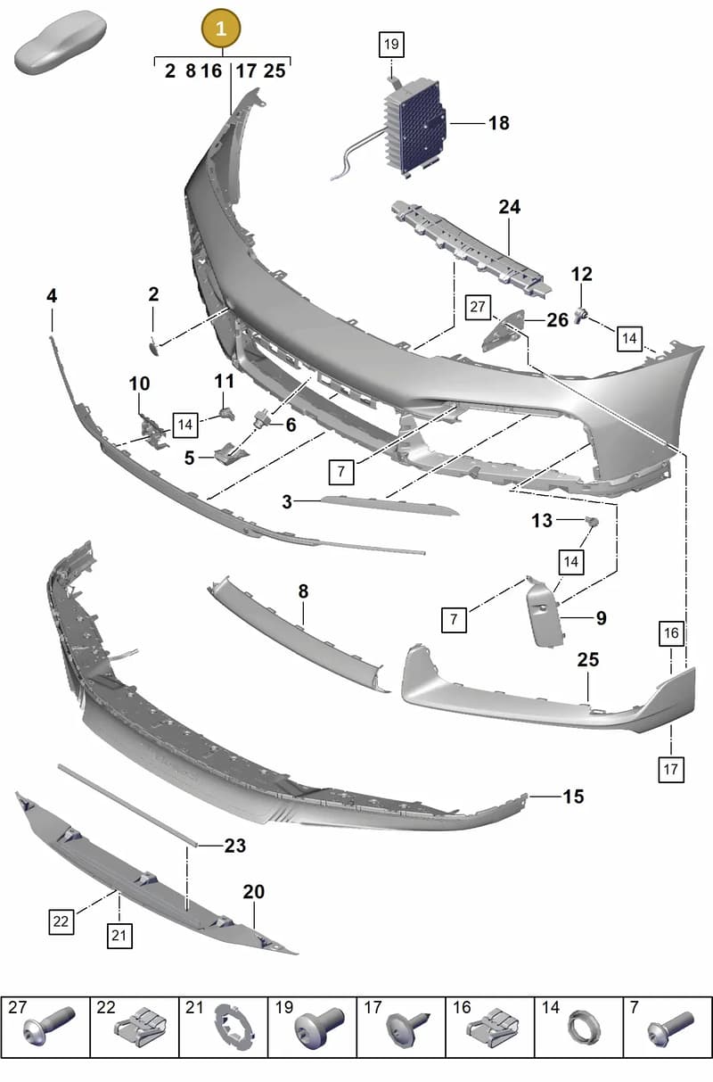 992898010H — Porsche 911 (2020-2022) diagram p57802010, position 1