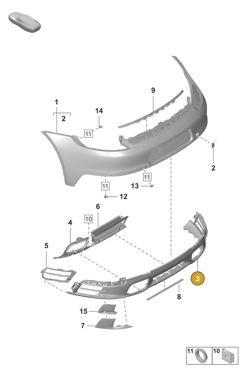 992898014AP — Porsche 911 (2018-2024) diagram p53802510, position 3