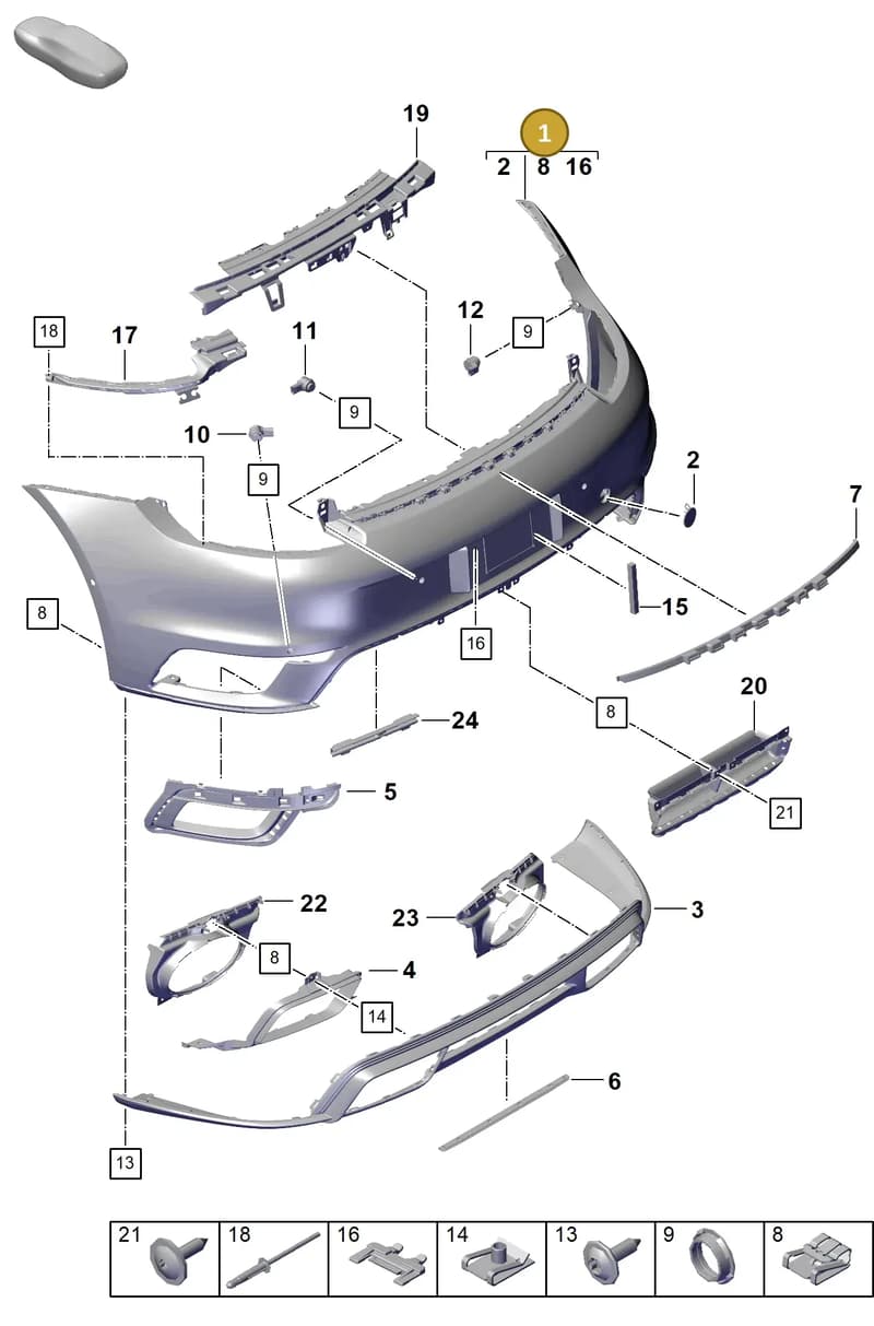 992898014A — Porsche 911 (2020-2022) diagram p57802500, position 1