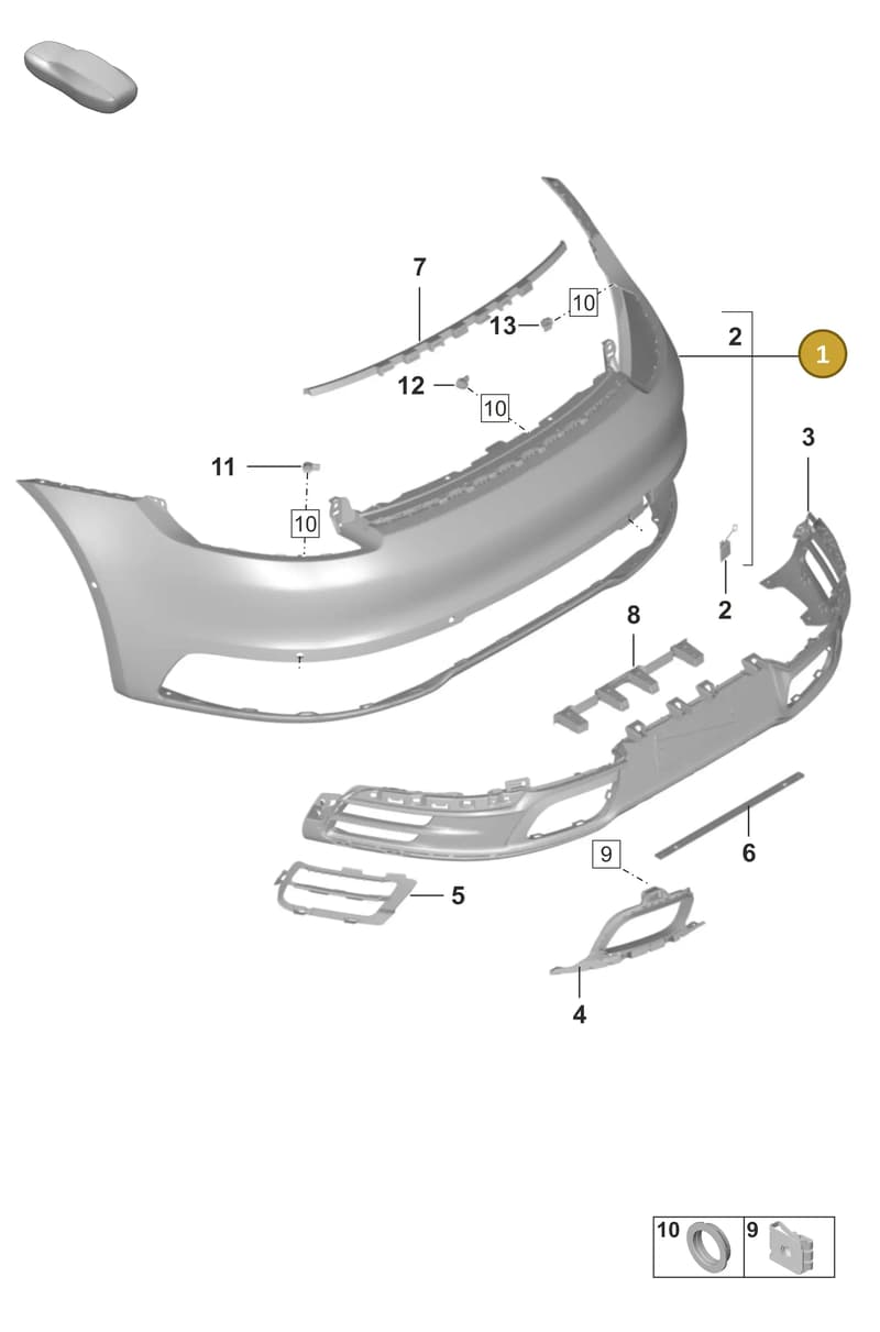 992898014F — Porsche 911 (2018-2024) diagram p53802600, position 1