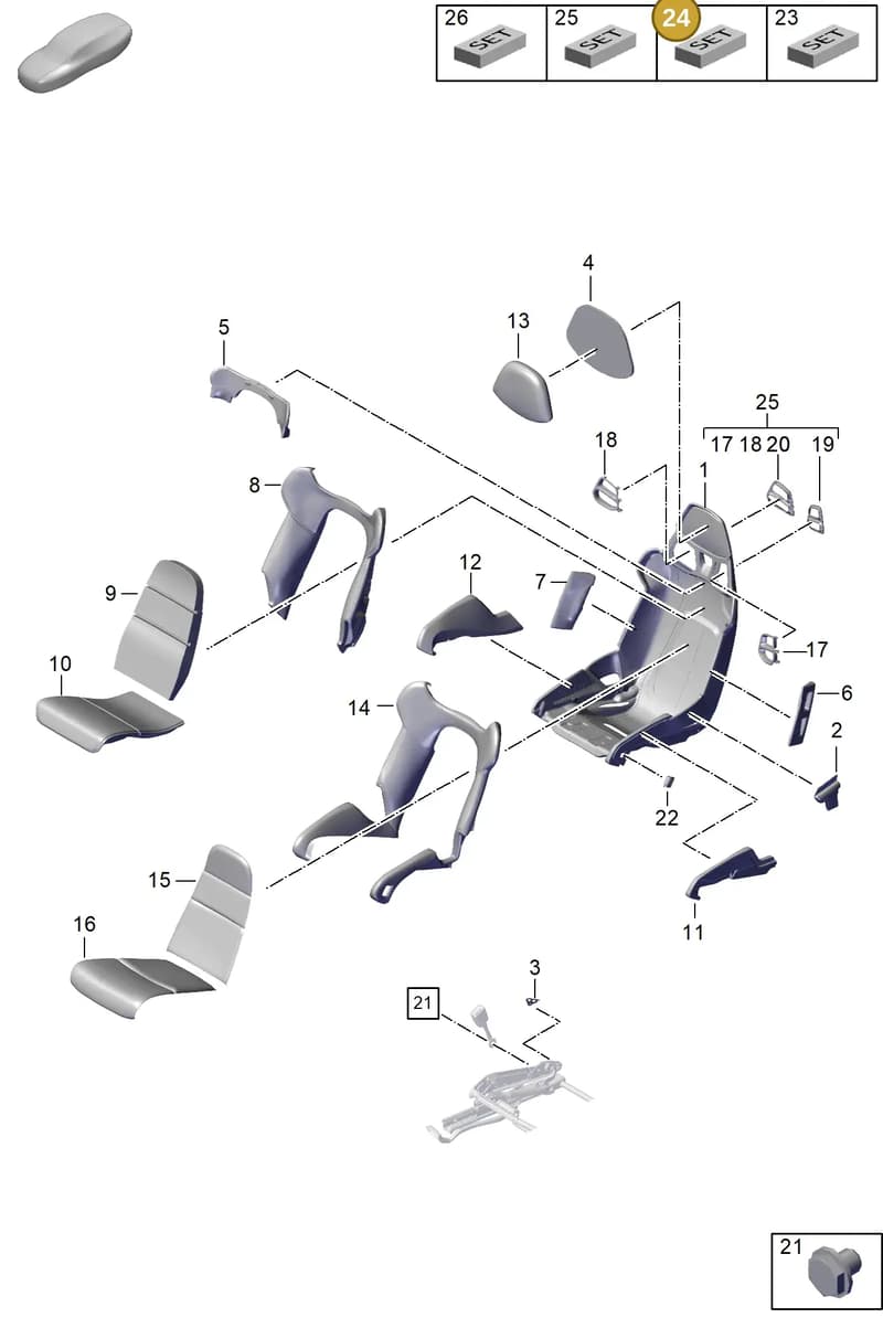 992898054C — Porsche 911 (2021-2022) diagram p57817340, position 24